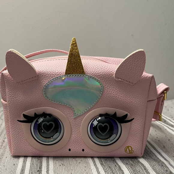 kawaii Other - Adorable Unicorn Crossbody Bag – Pink with Glitter Horn & 3D Eyes